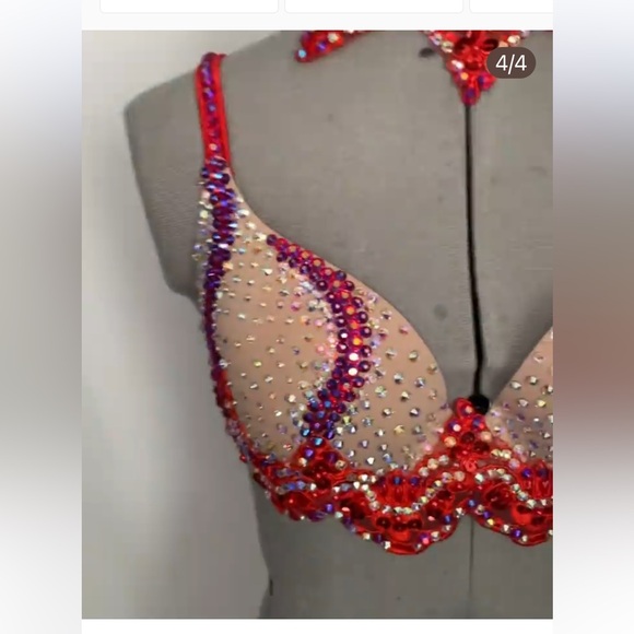 Costume - Custom Tap Dance - EXTREMELY RARE - NEVER WORN - 32B Bra / Sz 2 Jeans - Picture 13 of 14